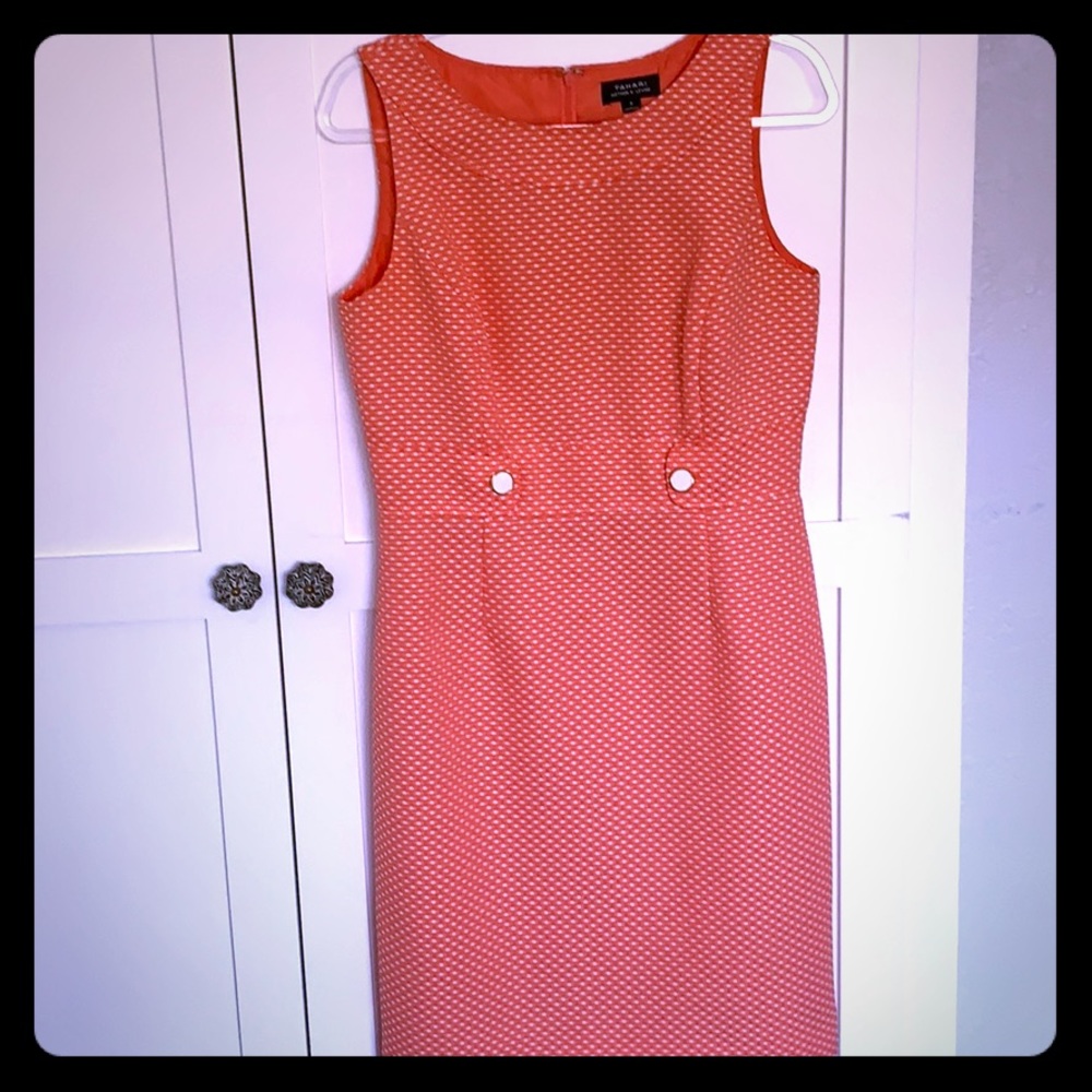 Tahari Arthur Levine Coral madmen Dress 8